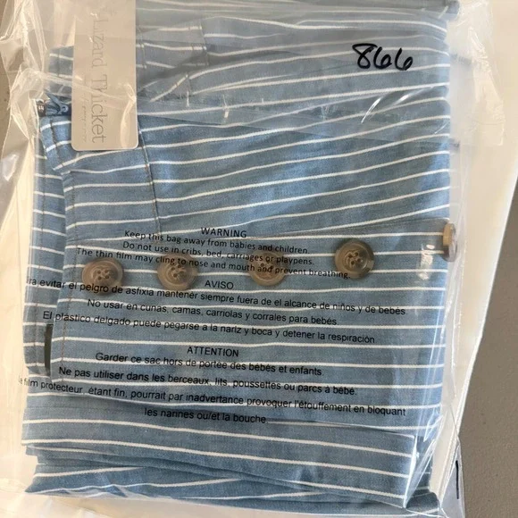 NWT Lightweight Wide Leg Sailor Pants Women's Small Coastal Preppy Nautical - Picture 10 of 10